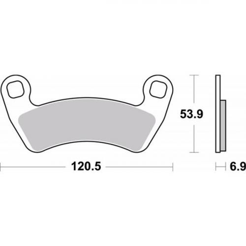 07PO17SD BREMBO Off-Road Sintermetall Bremsbelge f. Polaris RZR Pro XP RZR Turbo hinten