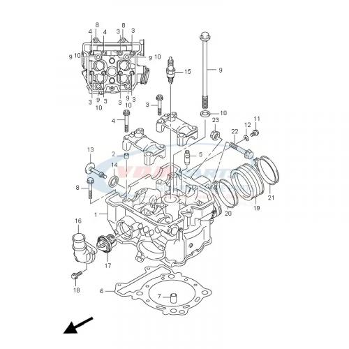 09103-1027 Original Zylinderkopf Schraube Bolt M10x175 für Quad Suzuki LTZ 400 03-08