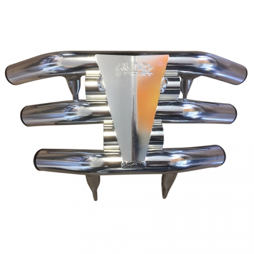 Quadsport Aluminium Front vorderer Bumper X6 Farbe Silber f�r Quad ATV Yamaha YFZ 450R