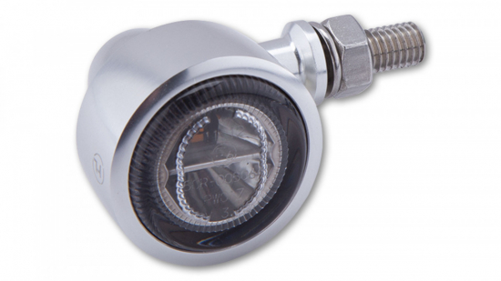 204-278 HIGHSIDER LED Blinker Classic X1 Aluminiumgehuse, SMD-Technik silber, E-geprft, Paar
