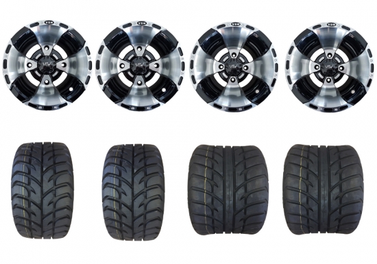 Alu Komplettrder Silber/schwarz + Maxxis Spearz 195 / 255 Reifen Teilegutachten f. Yamaha 700R usw.