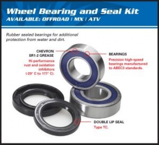 25-1566 AllBalls Quad ATV Radlager Achslager Wheel Bearing Kit fr CanAm DS 250 Yamaha YFM Grizzly 