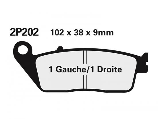 2P-202GS NISSIN Off-Road Halbmetallische Bremsbelge - 2P-202GS