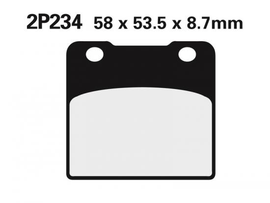 2P-234NS NISSIN Street Halbmetallische Bremsbelge - 2P-234NS