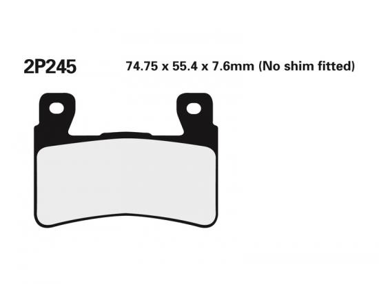 2P-245ST NISSIN Street /Off-Road Sintermetall Bremsbelge - 2P-245ST