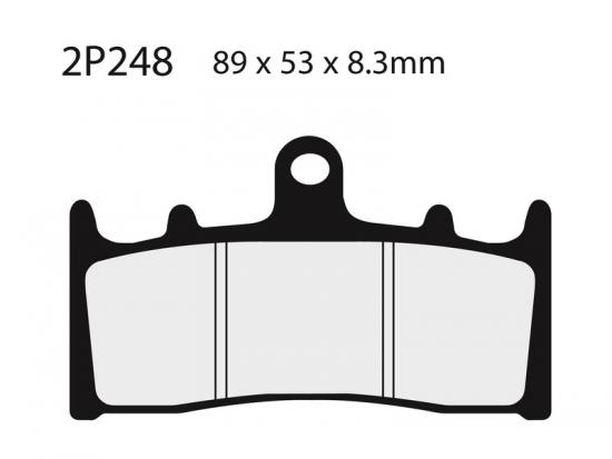 2P-248NS NISSIN Street Halbmetallische Bremsbelge - 2P-248NS