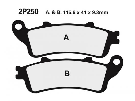 2P-250ST-F3 NISSIN Street /Off-Road Sintermetall Bremsbelge - 2P-250ST-F3