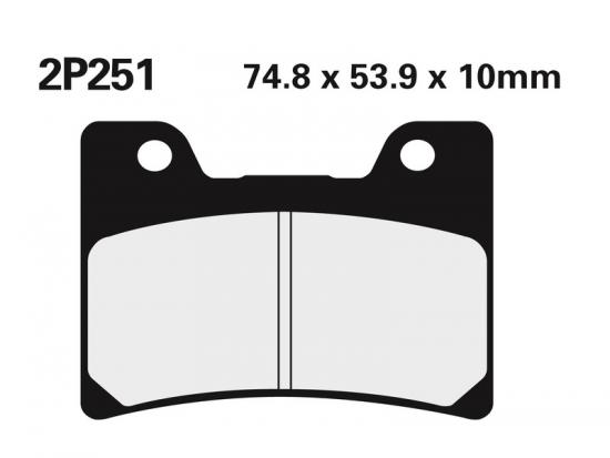 2P-251NS NISSIN Street Halbmetallische Bremsbelge - 2P-251NS