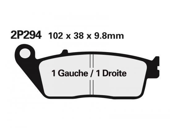 2P-281ST NISSIN Street /Off-Road Sintermetall Bremsbelge - 2P-281ST