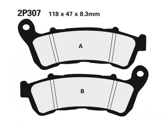 2P-307ST NISSIN Street /Off-Road Sintermetall Bremsbelge - 2P-307ST