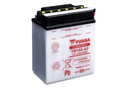 YB14A-A2 YUASA Batterie ohne Säurepack!!