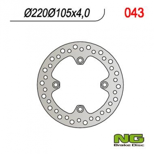 350043 NG Brake Bremsscheibe mit ABE hinten Suzuki LTZ 400 Kawasaki KFX 400 DVX 400