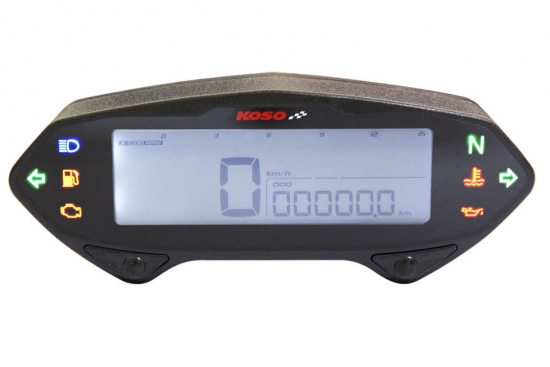 KOSO Digitales Tachometer Typ DB01RN BA041000 mit Drehzahlmesser, mit E-Zeichen und ABE