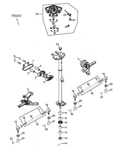 51120-169-000 Lenkstangen Buchse Bild Nr. 11 Quad ATV Adly Beeline Online Herkules 450 500