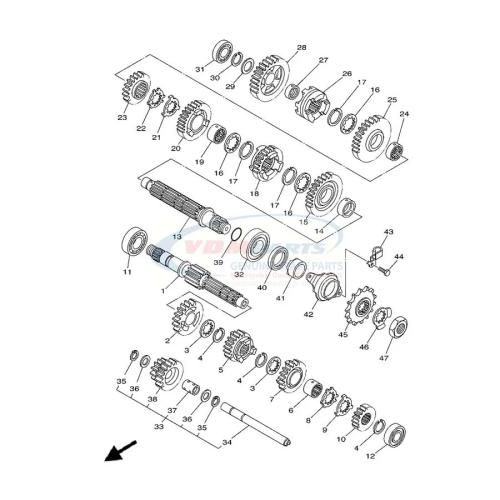 902152500300 Original Yamaha Sicherungsscheibe Bild Nr. 46 f�rs Ritzel Yamaha YFM 700R