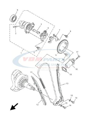 933060720900 Original Nockenwellen Lager Bild 6 f�r Yamaha YFM 700R Grizzly Kodiak Viking