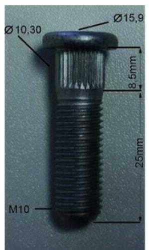 96005-10035C Original Stehbolzen Radbolzen Nabe vo. Nr. 17 Quad Adly Beeline Online Herkules 450 500