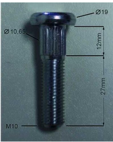 96005-10041C Original Stehbolzen Radbolzen Nabe hi. Nr. 9A Quad Adly Beeline Online Herkules 450 500