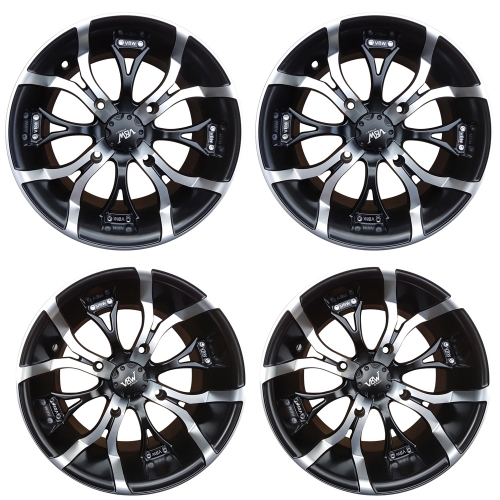 12 Zoll Alufelgensatz mit Teilegutachten VBW Sport A2 Silber/schwarz f. Polaris Sportsman Scrambler