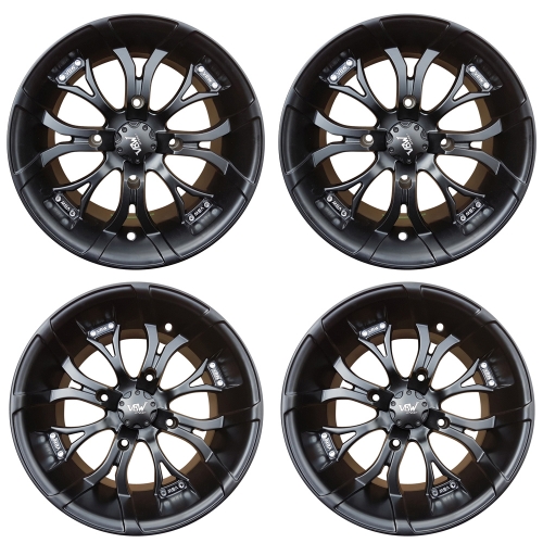 14x8 4x110 -3 + 14x7 4x110 -10ATV Alu Felgensatz m. Festigkeitsgutachten VBW Sport A2 schwarz-matt