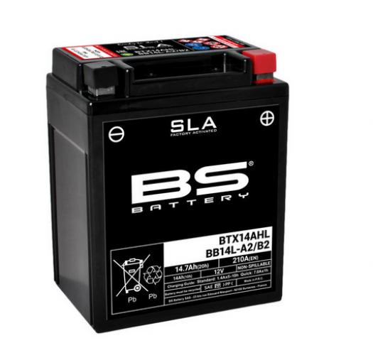BTX14 SLA BS Batterie Typ SLA Wartungsfrei Werkseitig aktiviert Kawasaki KVF KFX 700 Yamaha YFM 660R