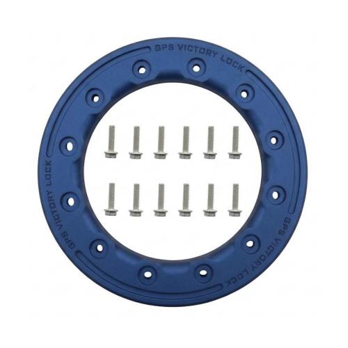 LQ-Racing 121414778 Kunststoff BEAD LOCK RING 9 Zoll Farbe blau inkl. Schrauben