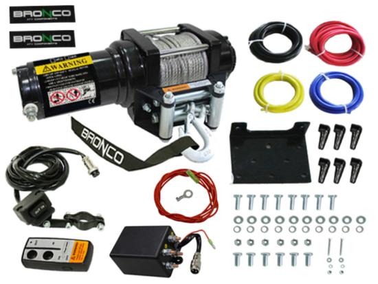 LQ Racing 2500 (1133Kg) Seilwinde mit Stahlseil 5mm x 15m inkl. Fernbedienung