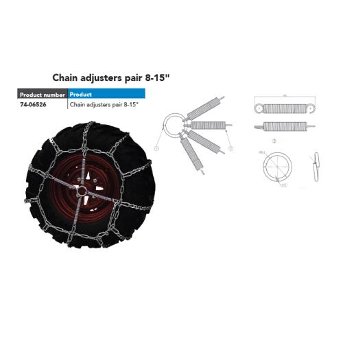 Lq-Racing Schneeketten Kettenversteller Spanner von 8-15 Zoll passend 2 St�ck