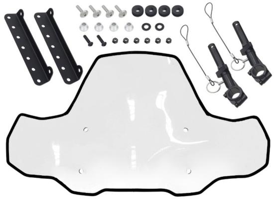 LQ Racing ATV UNIVERSAL Windschild / Windschutzscheibe 7x H�henverstellbar  91x51cm CF-Moto Suzuki