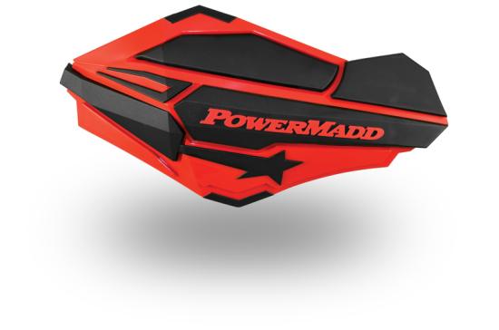 34402 POWERMADD Sentinel Handprotektoren Farbe Polaris rot / schwarz 2 St�ck (Paar)