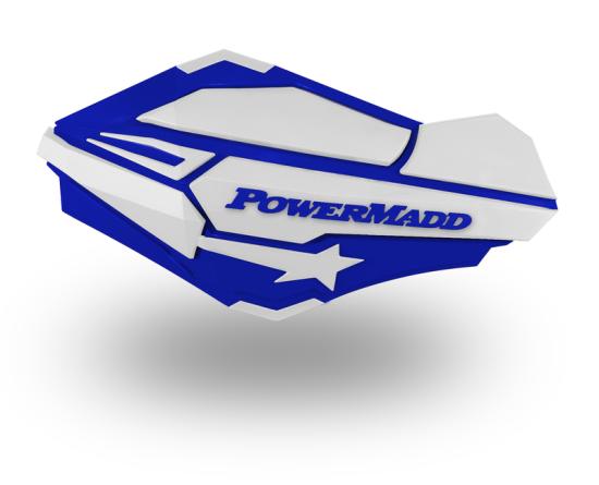 34421 POWERMADD Sentinel Handprotektoren Farbe blau / wei� 2 St�ck (Paar)
