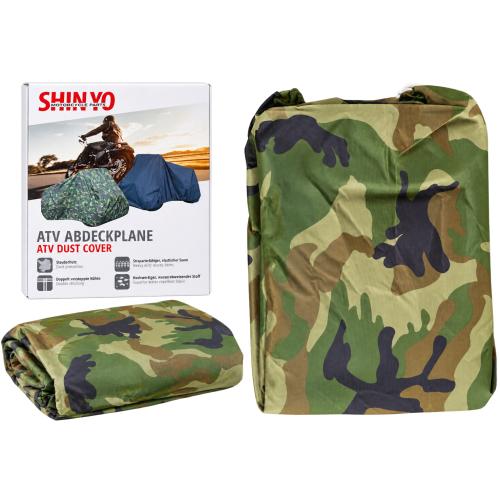 Angebot SHIN YO Abdeckplane Faltgarage Quad / ATV Garage Gr��e XL L251xB125xH85cm Camouflage