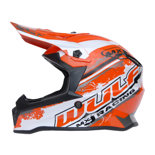 Wulfsport Kinder Cross Helm Off Road Pro S (47-48cm) orange Motorrad Quad Bike Enduro MX BMX Helm