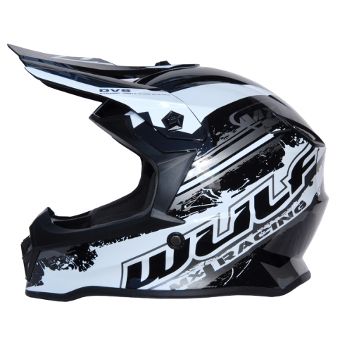 Wulfsport Kinder Cross Helm Off Road Pro XL (53-54cm) schwarz Motorrad Quad Bike Enduro MX BMX Helm