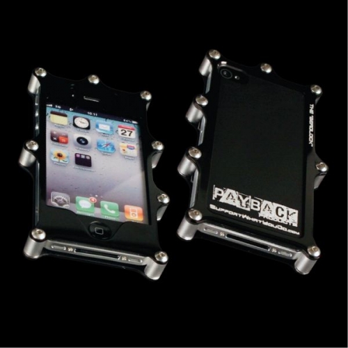 Restposten iShock Handy Schutzschale aus Aluminium für iPhone 5/5S Farbe schwarz