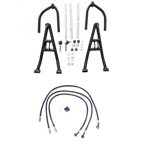 E-ATV A-ARM 3+3 + ProBrake Stahlflex / Brems- Leitung schwarz mit TV Quad Yamaha YFM 700R